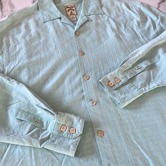 montego Other - Montego Mon Silk Long Sleeve Resort Shirt Mens M
